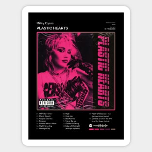 Miley Cyrus - Plastic Hearts Tracklist Album Sticker